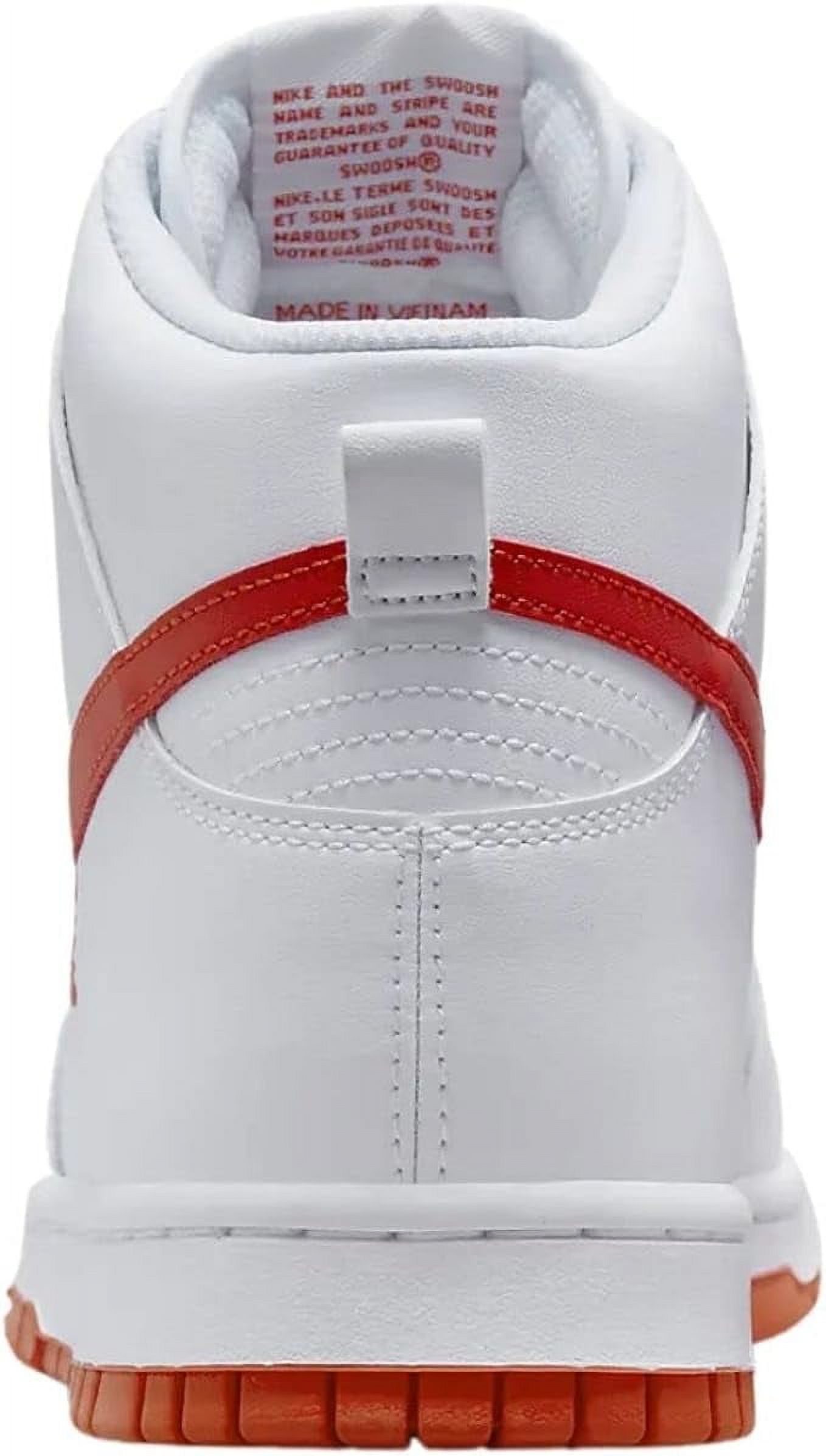 Men's Nike Dunk HI Retro White/Picante Red-White (DV0828 100