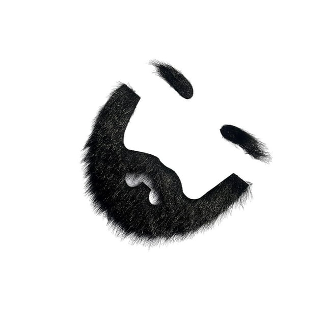 Yingyy False Eyebrow and Beard Set Costume Self Adhesive Mustache for Performance Cosplay Festive Black