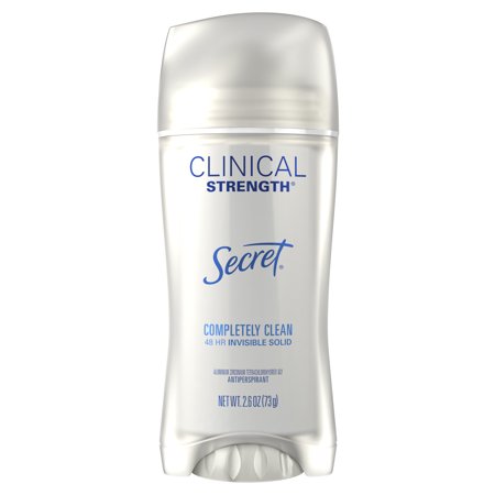 Secret Clinical Strength Antiperspirant and Deodorant for Women Invisible Solid, Completely Clean 2.6