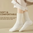 thumbnail image 4 of Boot Socks for Women Winter Solid Thick Crew Socks Warm Wool Thermal Socks, 3Pairs, 4 of 8
