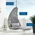 thumbnail image 6 of Modway Landscape Hanging Chaise Lounge Outdoor Patio Swing Chair in Light Gray Gray, 6 of 6