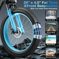 thumbnail image 4 of ZNH 750W Class 3 Fat Tire Electric Mountain Bike for Adults, 26*4 All-Terrain Off-Road Snow Ebike, 48V 13Ah Removable Battery, UL2849 Certified, Black, 4 of 11