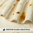 thumbnail image 6 of PAVILIA Burrito Tortilla Blanket, Double Sided Taco Flour Wrap Novelty Throw for Adult Kid Teen, Realistic Food Blanket, Funny Gag Gift for Birthday, Beige Flour 70in, 6 of 9