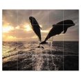 thumbnail image 1 of Dolphin Picture Ceramic Tile Mural Kitchen Backsplash Bathroom Shower, 404719-L5, 1 of 3