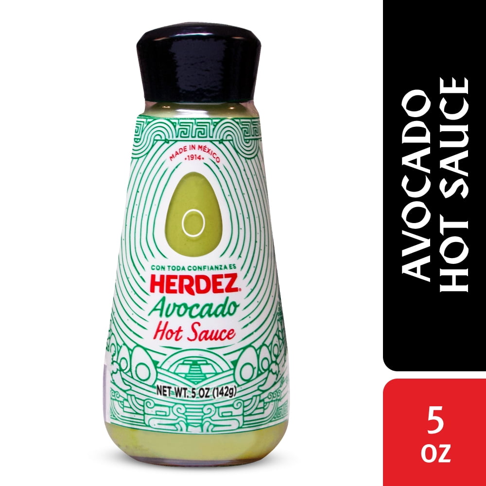 HERDEZ Avocado Hot Sauce, Taco Topping, 5oz Bottle