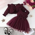 thumbnail image 2 of tarylea Newborn Infant Girls Skirts Sets Ruffle Long Sleeve Crop Cardigans Sleeveless Bowknot Midi Dresses Cute Summer Outfits, 2 of 4