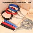 thumbnail image 2 of Correa para perros de razas grandes y pequeñas, cadena de hierro antimordeduras, cuerda para pasear perros, accesorios para perros, golden retriever, 2 of 5