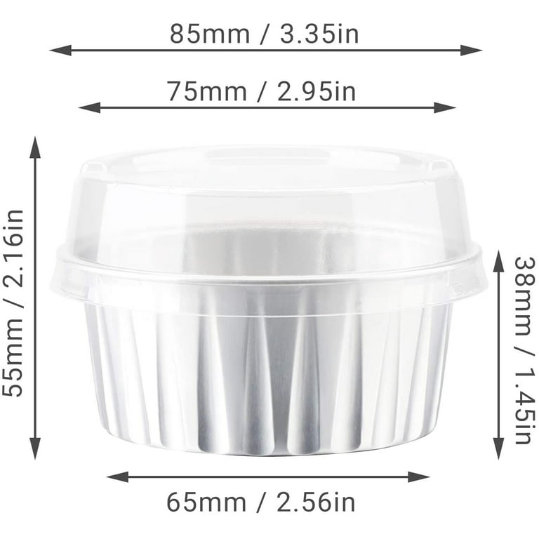 Aluminum Foil Baking Cups Disposable Creme Brulee Ramekins - Temu