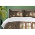 thumbnail image 4 of Ambesonne Gothic Duvet Cover Sets, Medieval Library Cat, 2-King, Taupe, 4 of 7