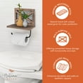 thumbnail image 3 of Autumn Alley Farmhouse Toilet Paper Holder with Wood Shelf, Wall Mount, 3 of 9