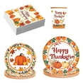 thumbnail image 5 of Holloyiver Fall Paper Plates and Napkins Party Supplies, Autumn Pumpkin Party Tableware Set Disposable Cups, Thanksgiving Party Decorations Favors for Fall Harvest Theme Party, Serve 24, 5 of 8