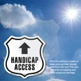 thumbnail image 6 of Handicap Access Up 6 inch X 6 inch Shield Shaped Commercial Grade Plastic Sign Weather Resistant Made in the USA, 6 of 6