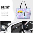 thumbnail image 3 of Disketp Rainbow Scales Large Capacity Beach Bag, Waterproof Sandproof Beach Swim Pool Bag Tote Bag for Women, 3 of 7