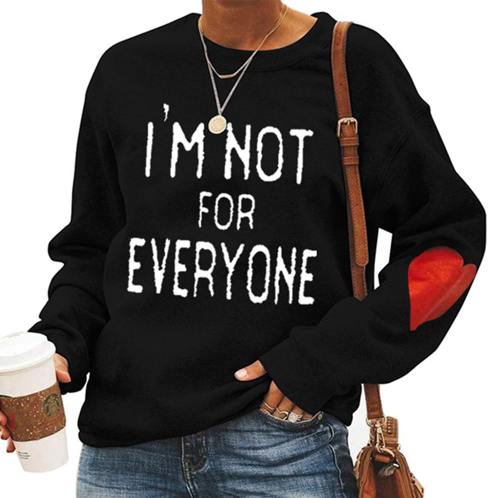 Be Kind Sweatshirt Women Funny Letter Print Blessed Long Sleeve Shirt Inspirational Graphic Pullover Top Blouse Color : Black, Size : Small 