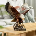 thumbnail image 6 of Creative Eagle Figurines Desk Ornament Collectible Resin Statue Crafts Artwork for Hallway Table Centerpiece Farmhouse Decor Accessories 18.5cmx12cmx17cm, 6 of 9