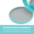 thumbnail image 3 of Étui de Rétention, Étui d'Alignateur avec Miroir, Support Rond de Rétention avec Outil de Retrait d'Aligner, Brosse et Mâcher, Ensembles de Sacs à Corde (Cyan Extérieur Gris Intérieur), 3 of 6