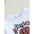 thumbnail image 4 of Toddler Baby Girls Boys Halloween Sweatshirts Long Sleeve Round Neck Pumpkin Letter Print Pullovers, 4 of 6