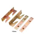 thumbnail image 2 of Unique Bargains 4,5 Pouces Vis Fixe Lit Charnière Rails Supports Raccords 4 Ensembles, 2 of 2
