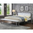 thumbnail image 2 of Furniture of America Bable Contemporary Upholstered Storage Platform Bed, Queen, White/Silver, 2 of 6
