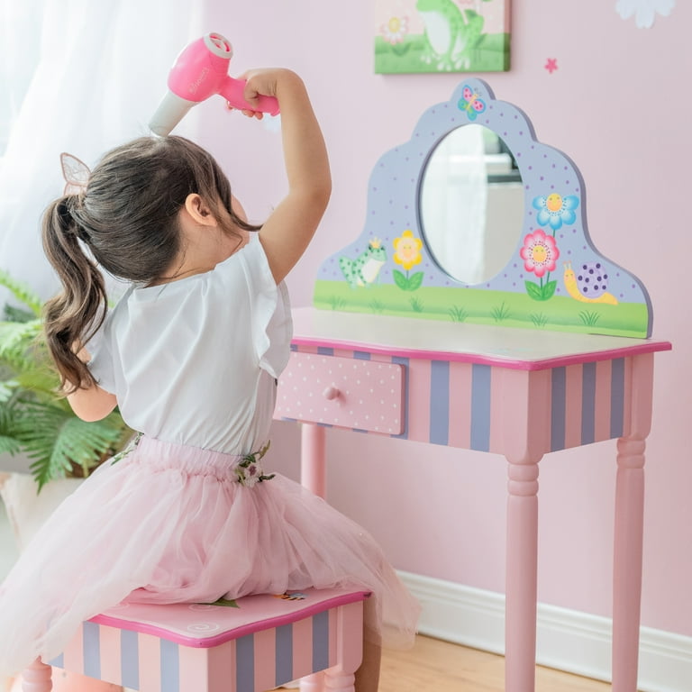 Girls wooden 2025 vanity table