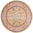 thumbnail image 2 of Rugs.com Lola Collection Rug – 4 Ft Round Yellow Medium Rug Perfect For Kitchens, Dining Rooms, 2 of 3