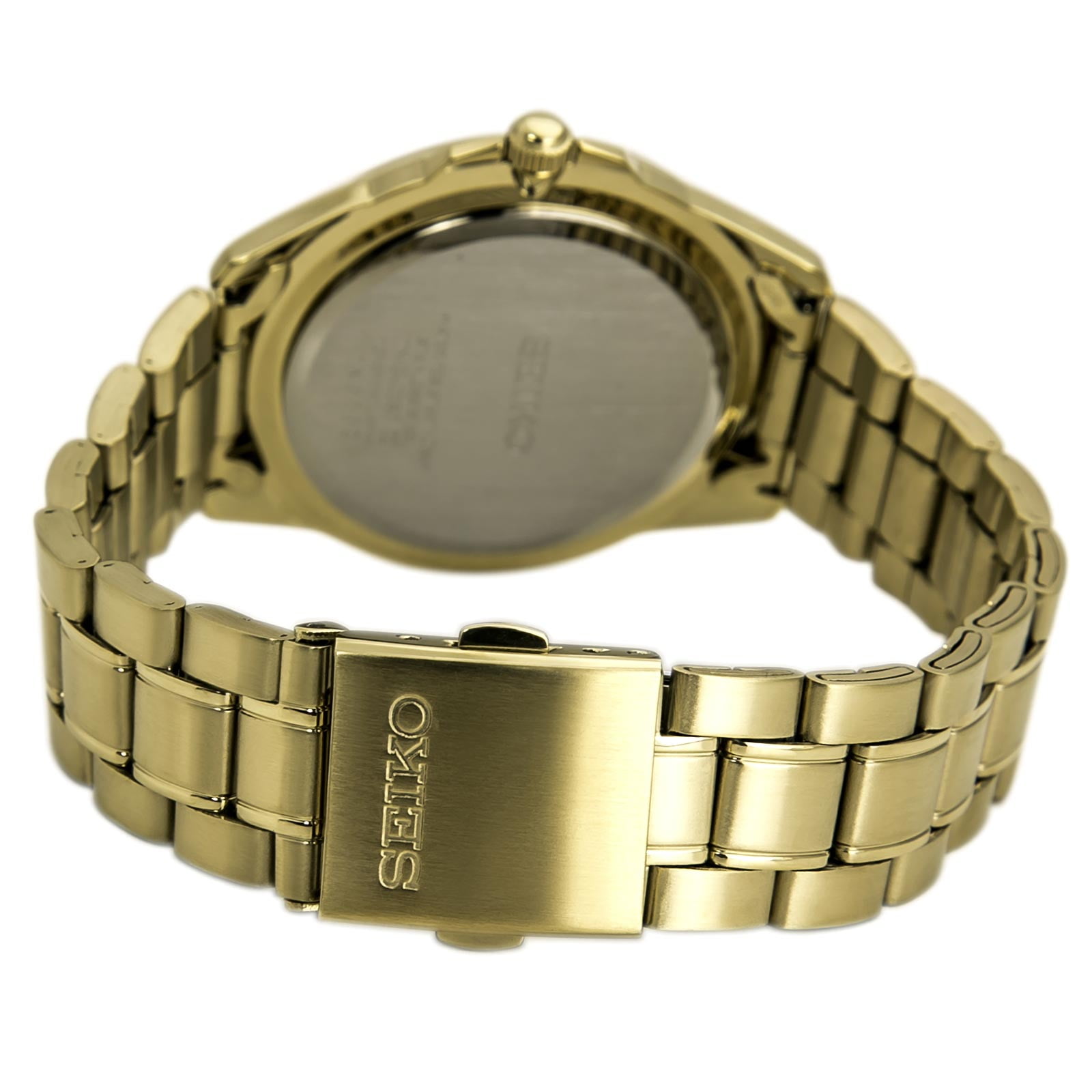 Seiko Men's SGGA86 Special Value Sports Black Dial Gold Plated