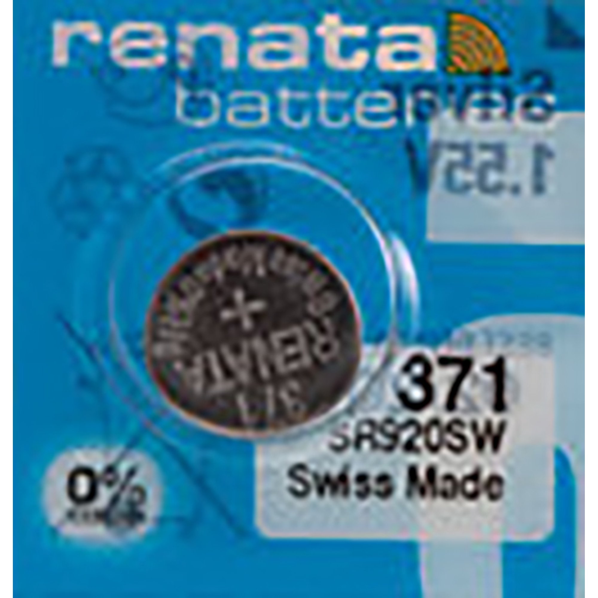 Pile Montre Renata 371 / SR920SW - 1.5V - Sans Mercure - Fabriqué En Suisse