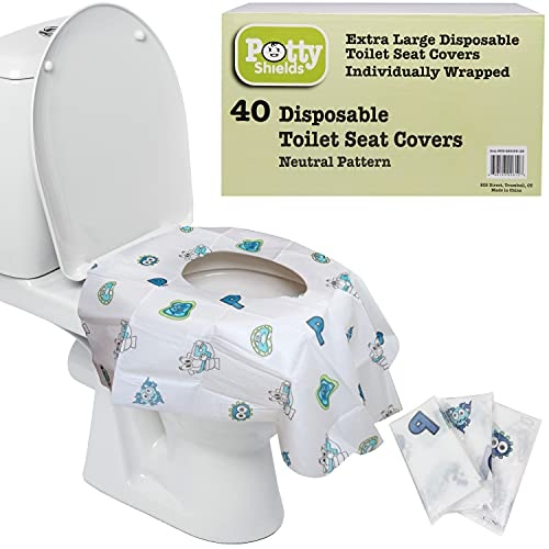 Disposable Toilet Seat Covers for Kids & Adults, 40 Pack Protect from Public Toilets While