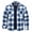 Blue White, variant on Men's Heavyweight Quilted Lined Shirts Winter Warm Plaid Flannel Jacket Casual Fashion Coat Orange 2XL
