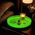 thumbnail image 5 of Lunxisen 1 Pcs Glows In The Dark Bathroom Tray Silicone Vanity Organizer Waterproof Countertop Tray for Toiletries Cosmetics Jewelry Dish Decor(23*23*2cm), 5 of 8