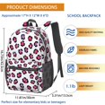 thumbnail image 2 of Black and Pink Leopard Print 17" Waterproof Oxford School Backpacks for Teens, S-Shape Padded Straps, for School, Travel, Hiking, Camping, 2 of 4