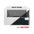 thumbnail image 2 of Replacement Top Case Assembly With Battery And Keyboard Compatible For MacBook Pro 15" Retina (A1398 / Mid 2012 / Early 2013) (US Keyboard), 2 of 3