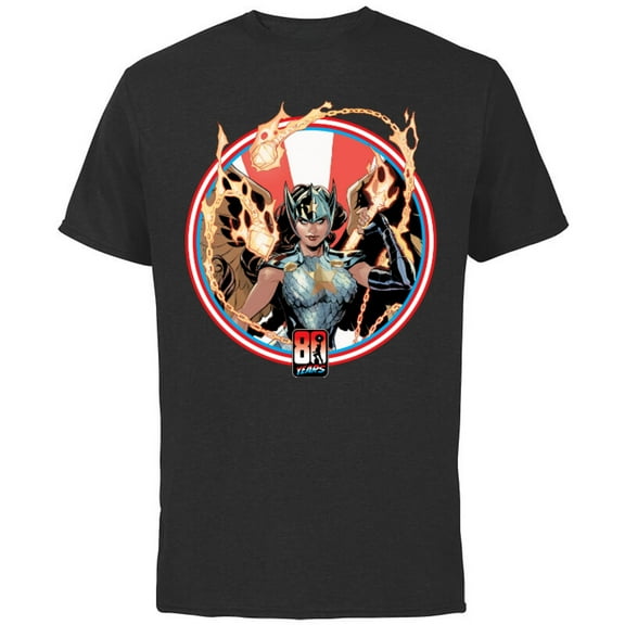 Marvel Valkyries Captain America 80th Anniversary Covers Standard - Short Sleeve Cotton T-Shirt for Adults - Customized-Black