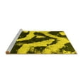 thumbnail image 2 of Ahgly Company Machine Washable Indoor Rectangle Abstract Yellow Modern Area Rugs, 2' x 4', 2 of 4