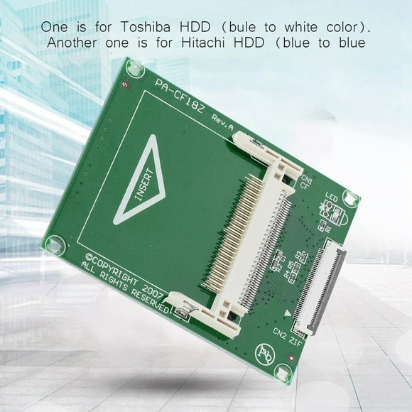 No Noise Cf Adapter Card, 1.8-Inch Cf To Zif/Ce, For Type I, Ii And Microdrive All Cf Cards