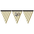 thumbnail image 1 of Creative Party Black And Gold Milestone Paper Flag Bunting, 1 of 2