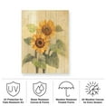 thumbnail image 2 of Albena Hristova 'Summer Sunflowers I On Barn Board' Outdoor Canvas 32x16, 2 of 5