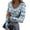 Blue, variant on Women's Winter Slim-Fit Base Layer T-Shirt Fashionable Retro Floral Print V-Neck Pullover Long-Sleeved Top for Everyday Fashion and Comfort,Blue,M