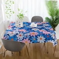 thumbnail image 3 of Yayeee Tablecloths 54" x 72" Rectangle Wrinkle Resistant Party Table Cover, Blue Daisy, 3 of 8