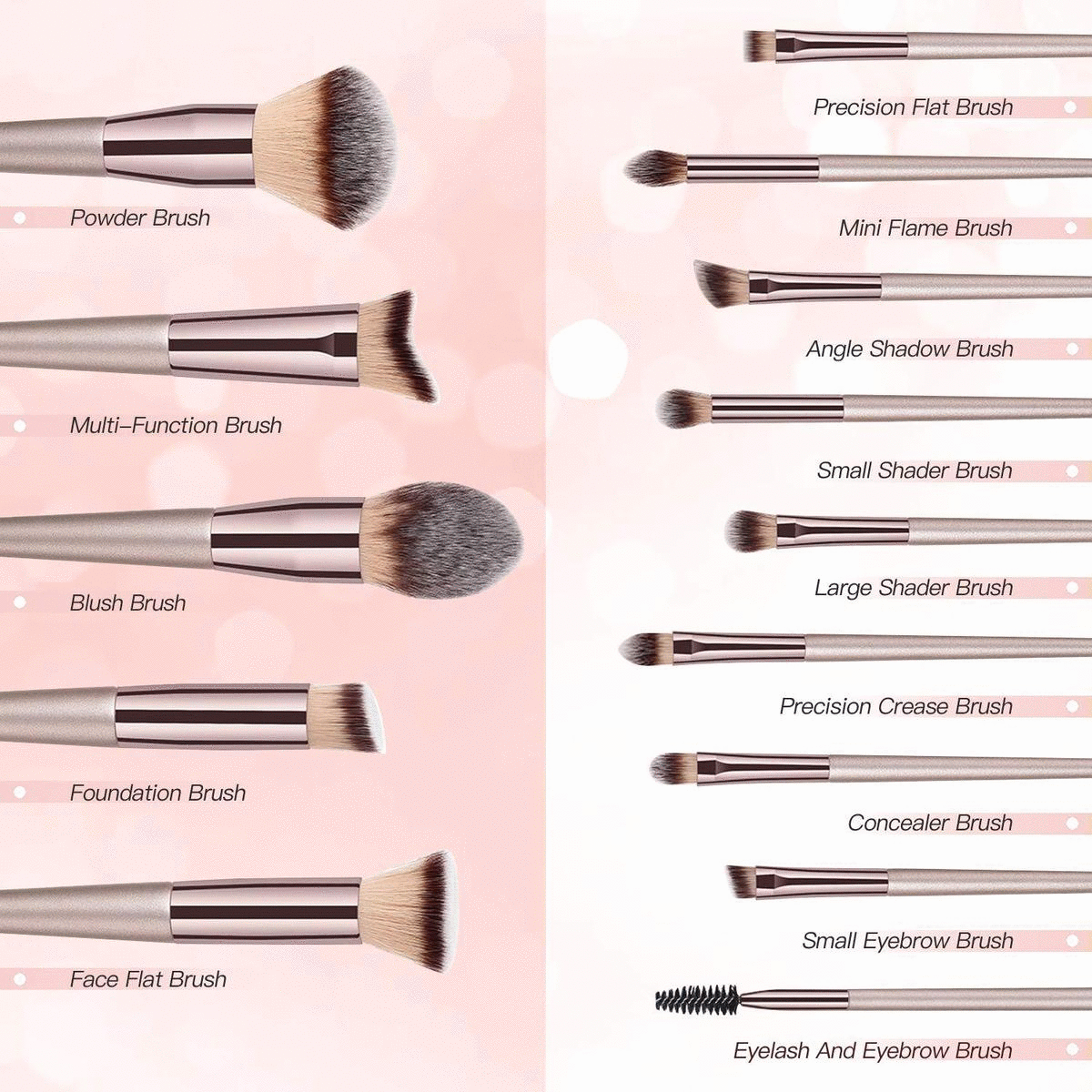 Bestope Ustar Makeup Brushes Conical