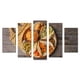 thumbnail image 1 of Juego de Cuadros Decorativos, Tacos de Guisado Mexicanos, Estilo Casero y Tradicional, 5 Piezas, Ideal para Cocina y Fonda, 150x80cm, 1 of 5