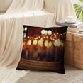 thumbnail image 4 of LALILO Throw Pillow Covers Wooden Front Wood Bar Restaurant Light Cushion Cover 18" x 18", 2 Pack, 4 of 6