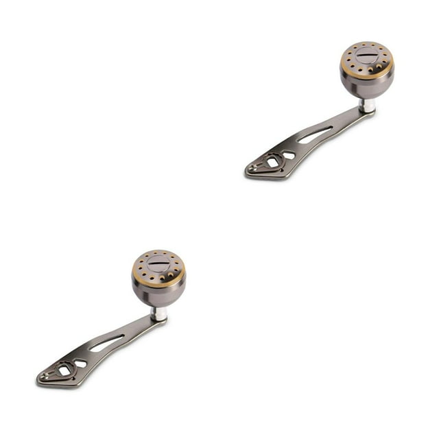 relayinert Metal Fishing Reel Handle Removable 32mm Reusable Grip Baitcasting Knob Silver Grey 2Set