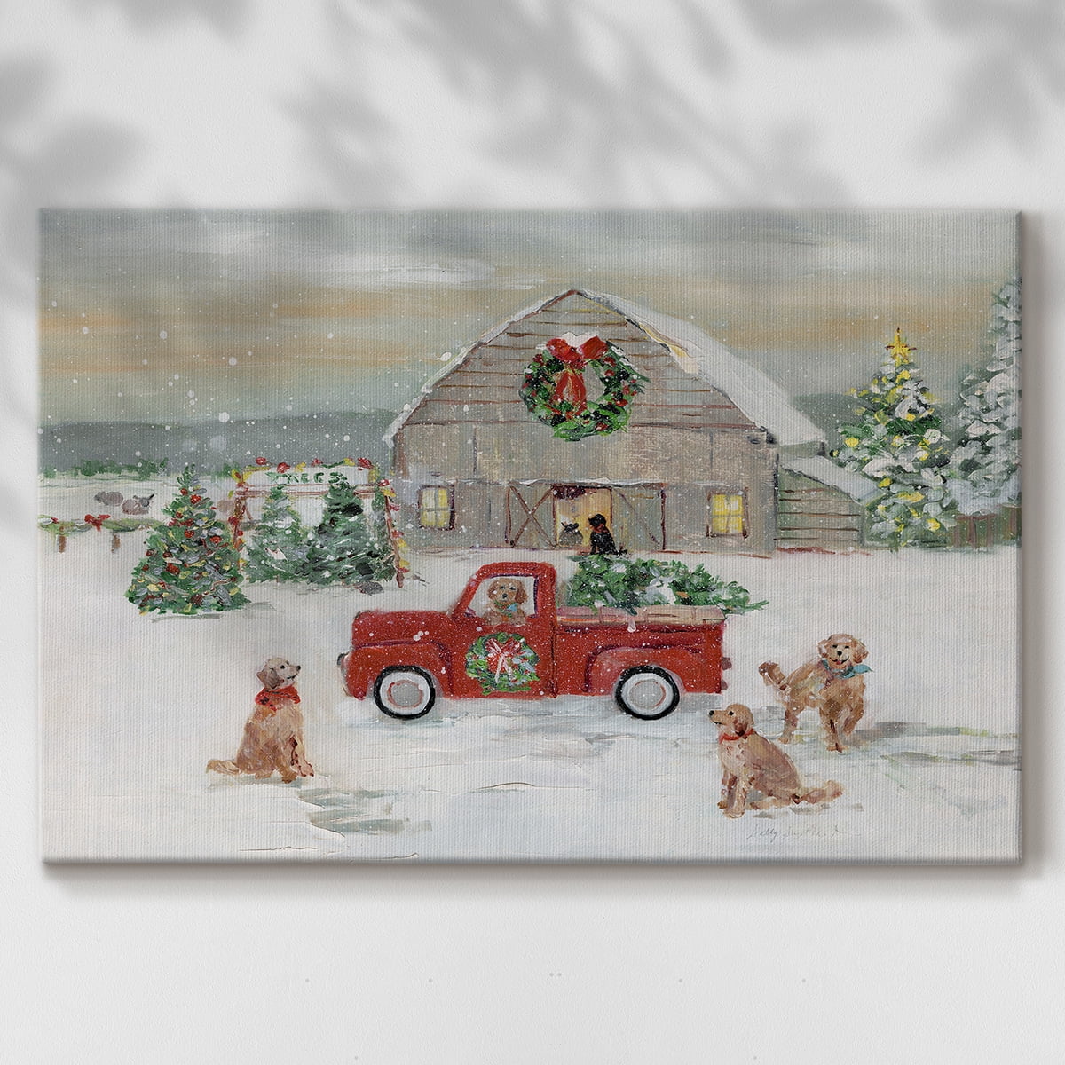 Christmas On The Farm- Gallery Wrapped Canvas