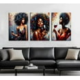 thumbnail image 4 of African American Women Canvas WallColorful Graffiti Afro Wine Girl Painting Modern Abstract Aesthetic Pictures Wall Decor Posters Print Artwork for Living Room Bedroom Bar Decoration, 4 of 6