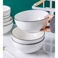 thumbnail image 6 of Large White Porcelain Bowl, Big Ramen And Pho Bowl Set Of 3 For Daily Meal, 6 of 7
