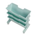 thumbnail image 3 of Estantería móvil de 3 niveles estantería extraíble estantería móvil giratoria de plástico para dormitorio azul, 3 of 15
