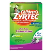 Children's Zyrtec Dye Free Chew, 2.5mg (12ct)