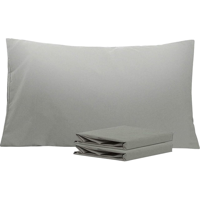 NTBAY Juego de 2 fundas de almohada estándar, 100% microfibra cepillada de 1800 hilos, súper suaves y acogedoras, resistentes a las arrugas, la decoloración y las manchas con cierre de sobre, fundas d
