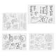 thumbnail image 4 of 4 hojas de sellos de silicona transparentes con forma de animal, carpeta de relieve exquisita para álbumes de recortes, tarjetas de papel y álbumes de fotos., 4 of 14
